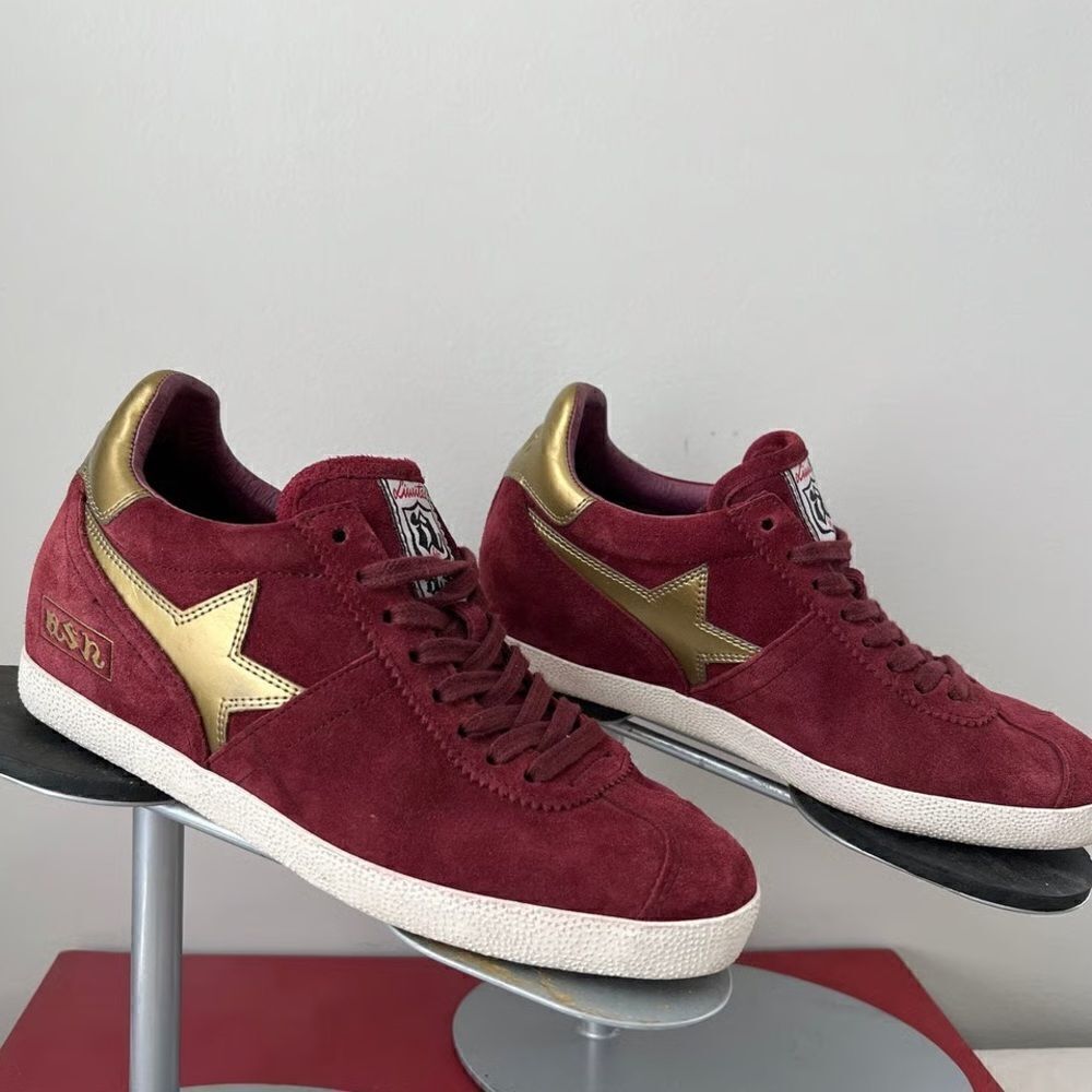 Red and Gold Star Sneakers
